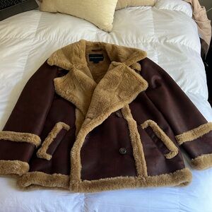 Faux Fur Leather Jacket - French Connection